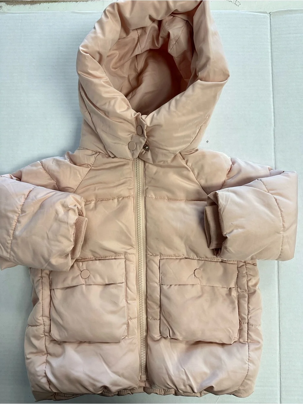 Zara Girl Pink Puffer Winter Ski Skow Jacket 12-18